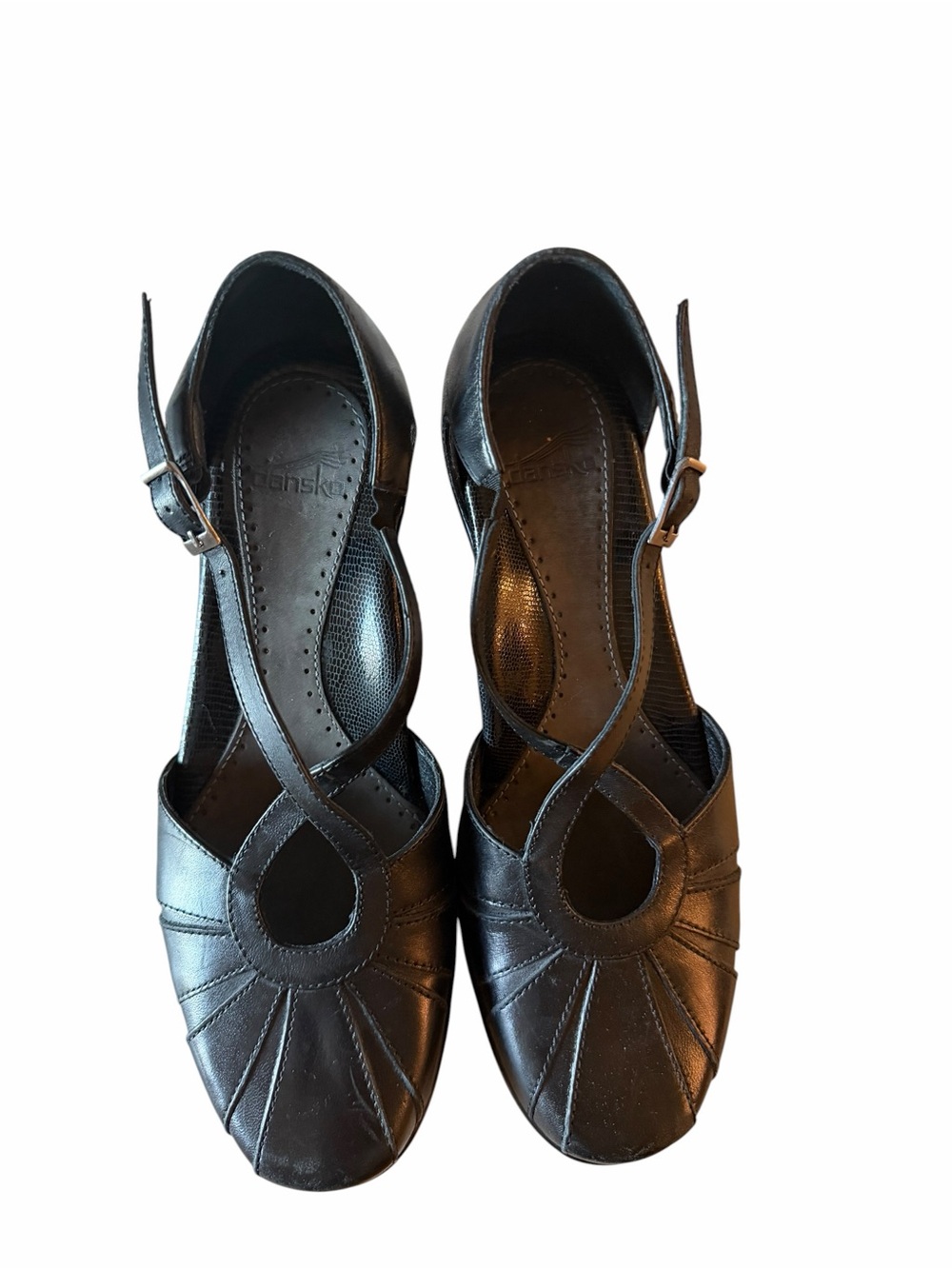 Dansko Black Leather Heels Size 7.5 Timeless - Picture 2 of 11